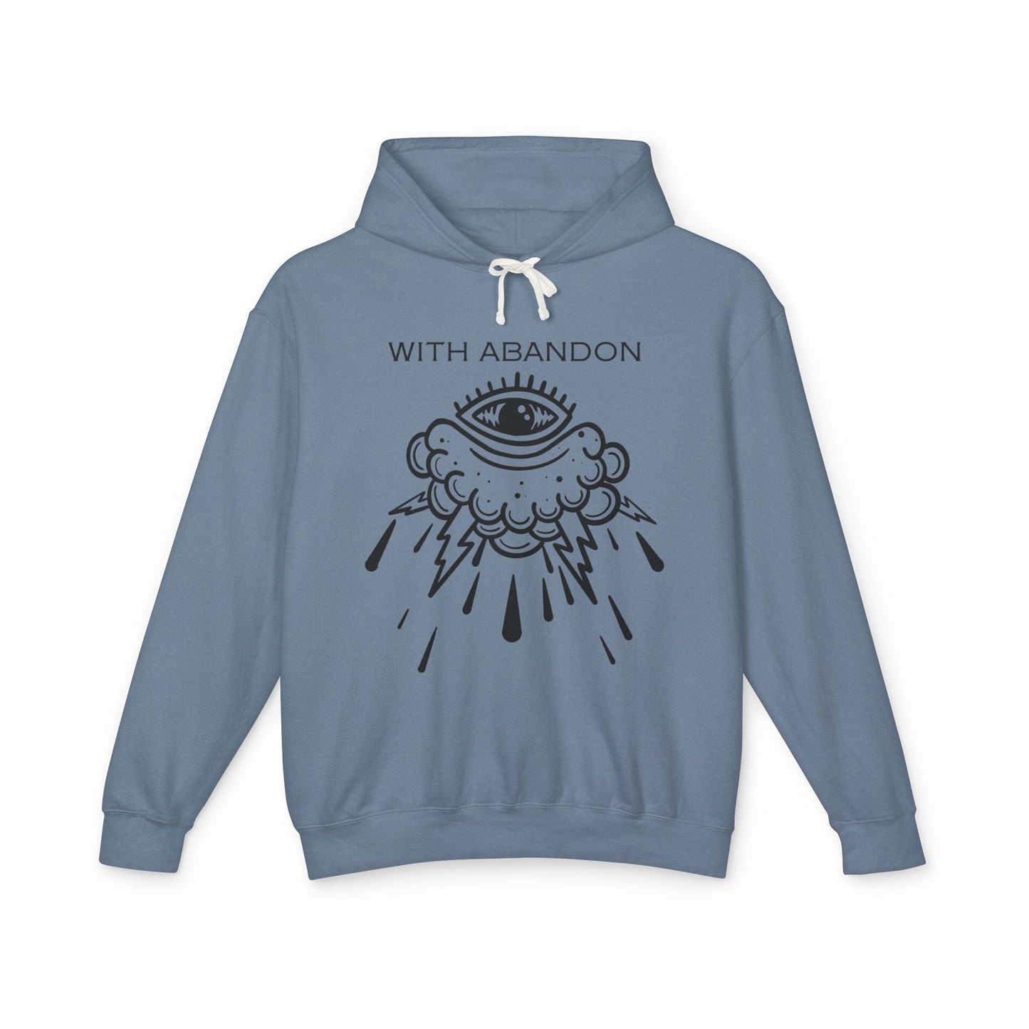 With Abandon - Unisex Lightweight Hooded Sweatshirt